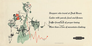 Shoppers Travel At Peak Hours (Rowland Emett)