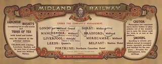 Midland Railway Hotels List Advert & Notices