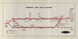 Marylebone GC/Met Suburban Map Diagram 1953