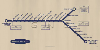 Liverpool St - Southend Map Diagram 1957