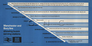 Manchester & Bury Line Map Diagram c1981