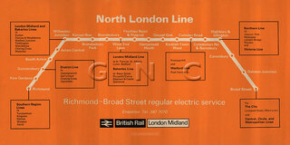 Broad St, Richmond, N London Map Diagram c1970