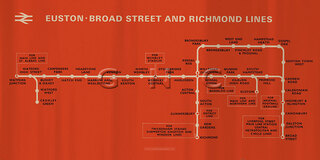 Broad St, Richmond, N London Line Map Diagram c1968