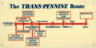 Trans-Pennine Route Map Diagram Panel 1960s