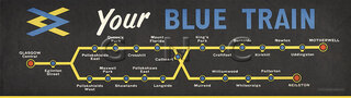 BR (ScR) Glasgow Suburban Map Diagram c1970