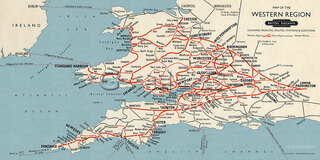 BR (W) Region General System Map Diagram 1961 - British Rail Western Region