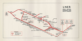 Great Central London Suburban Map Diagram c1930