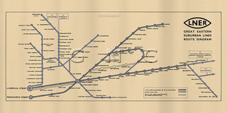 Great Eastern London Suburban Map Diagram c1931