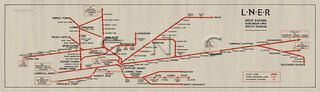 Great Eastern London Suburban Map Diagram c1925