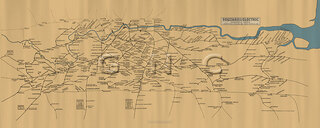 Southern Electric London Suburban Map c1935