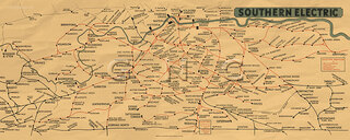 Southern Electric London Suburban Map 1931