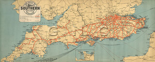 Southern Railway General System Map c1931