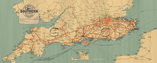 Southern Railway General System Map c1930