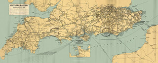 Southern Railway General System Map c1940