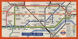 London Underground Central Area Map Diagram 1961