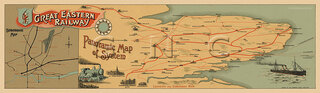 Great Eastern Railway Map of System c1900 - Great Eastern Railway