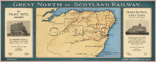 Great North Of Scotland Railway Map, Adverts