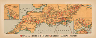 London & South Western Railway Map c1900