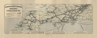 London & South Western Railway Map c1910