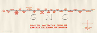 Blackpool Fleetwood Tram Map Diagram 1963