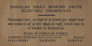 Douglas Head Marine Drive Electric Tramways Notice