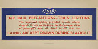 Air Raid Precautions, Train Lighting, Blackout Blinds