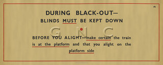 During Black Out, Before Alighting Train 1940-45