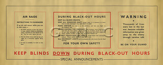 Air Raids, Black Out Hours, Careless Talk 1940-45