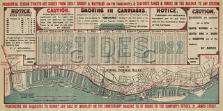 Map, Tide Tables, Smoking In Carriages 1922