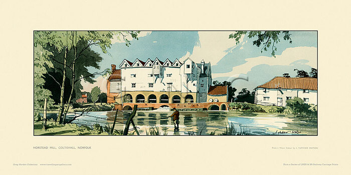 Horstead Mill, Coltishall by James Fletcher Watson - Travelling Art ...