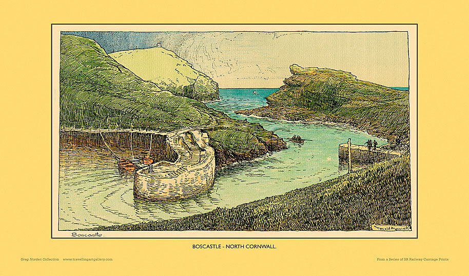 Boscastle by Donald Maxwell - Travelling Art Gallery - Railway Carriage ...