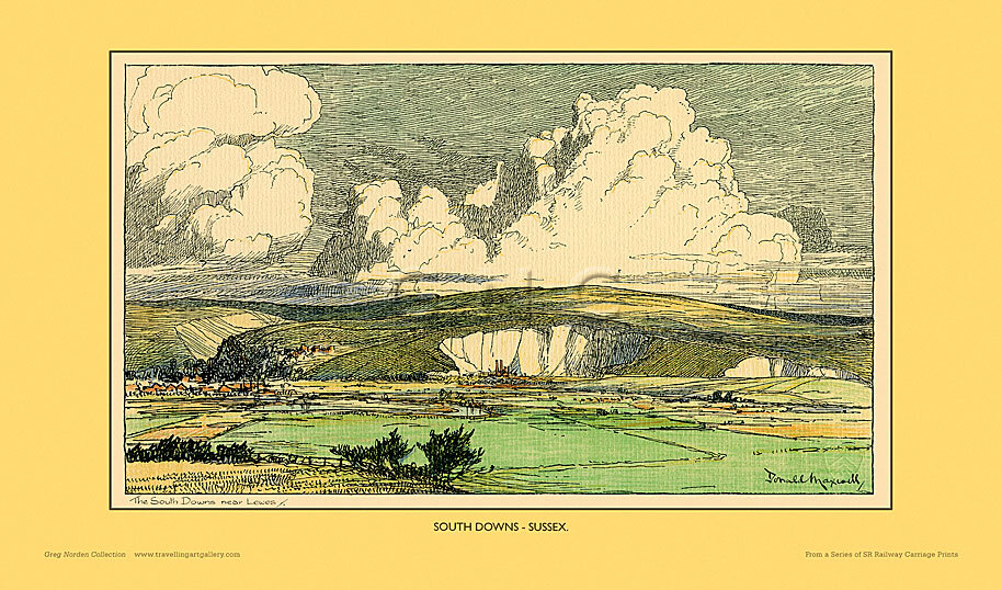 South Downs by Donald Maxwell - Travelling Art Gallery - Railway ...